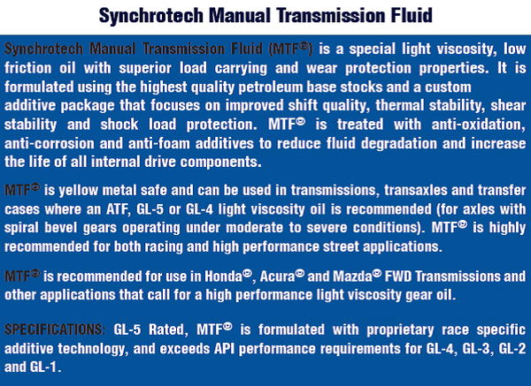 ST-MTF-4 Synchrotech MTF 4 liter pack